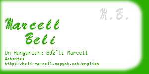 marcell beli business card